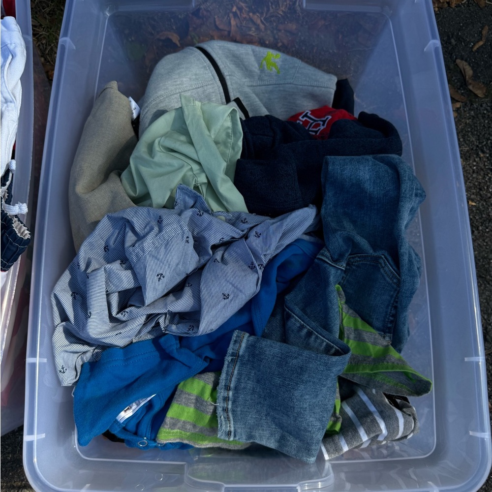 Box of Boys clothes size 24 month to 4T